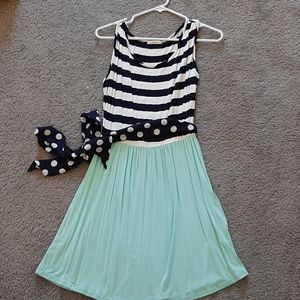 NWOT stretchy nautical summer dress